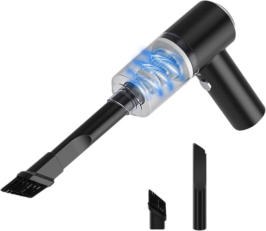 Primizia Portable Cordless Handheld Vacuum Cleaner (6000Pa, 120W, 7.4V) - Compact and Powerful Car Vacuum, Black